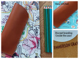 Leather glasses case / sunglasses case, 3 sizes and 10 stitch colours to choose from