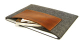 DELL XPS 13 felt sleeve case with LEATHER