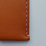 Leather card / business card wallet, 10 stitch colours to choose from