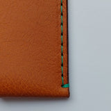Leather card / business card wallet, 10 stitch colours to choose from